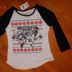 Christmas Holiday MARVEL COMICS Superhero Shirt LG